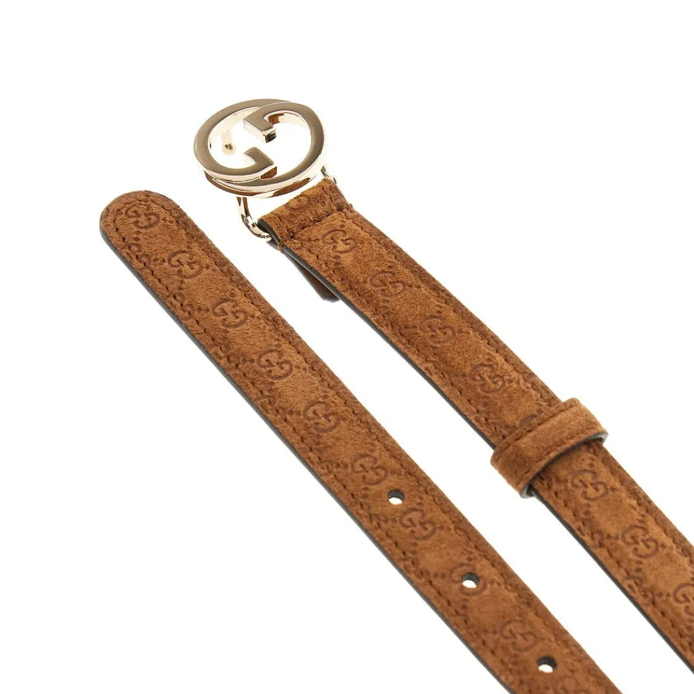 debossed_gg_motif_suede_l_1.webp Fashion Debossed GG motif suede leather belt Belts