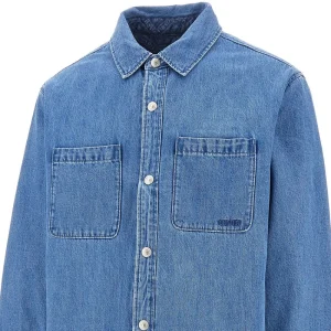 Sale Denim and nylon reversible overshirt Jackets
