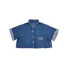 Fashion Denim cropped shirt Kids Clothing