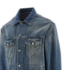 New Denim jacket with raw-cut hem Jackets