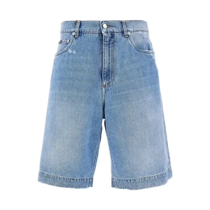 Outlet Denim shorts with logo plate Pants And Shorts