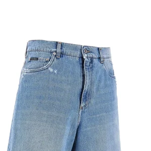Outlet Denim shorts with logo plate Pants And Shorts