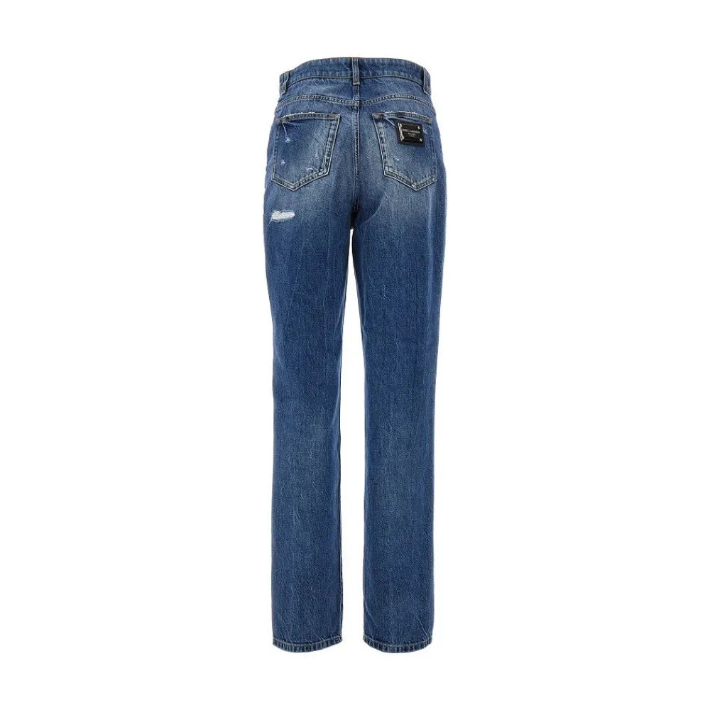 destroyed_effect_jeans_wi_2.webp Hot Destroyed effect jeans with logo plate Jeans