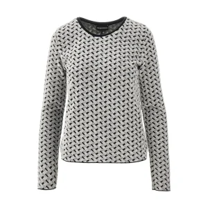 Sale Devoré pattern cotton-blend sweater Knitwear