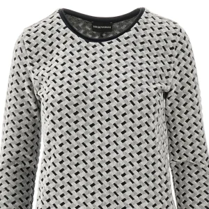 Sale Devoré pattern cotton-blend sweater Knitwear
