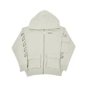 Discount Diag print full-zip hoodie Kids/BOY Clothing