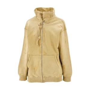 Hot Dirty-effect oversized full-zip sweatshirt Sweatshirts