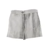 Fashion Délavé flamed satin shorts Pants And Shorts