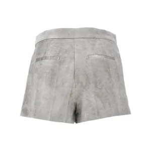Fashion Délavé flamed satin shorts Pants And Shorts