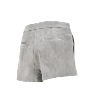 Fashion Délavé flamed satin shorts Pants And Shorts