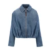 Fashion Draped denim jacket Jackets