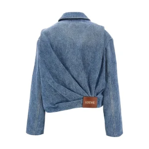 Fashion Draped denim jacket Jackets