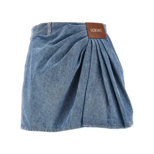 New Draped denim mini skirt Skirts