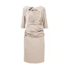 New Duchesse satin draped dress Dresses