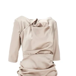 New Duchesse satin draped dress Dresses