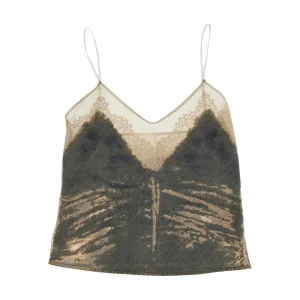 Outlet Dévoré denim top Tops