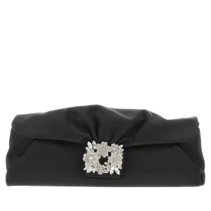 Sale Efflorescence' draped satin long pouch Shoulder Bags | Clutches