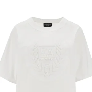 Fashion Embossed crest T-shirt Tops