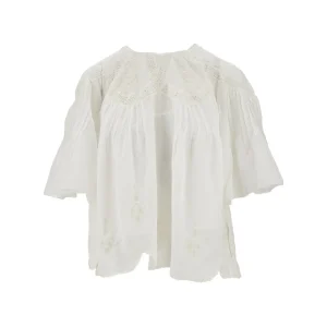 Outlet Embroidered cotton blouse Shirts