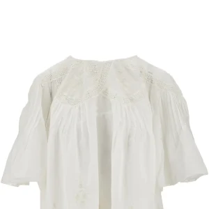 Outlet Embroidered cotton blouse Shirts