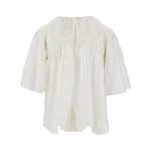 Outlet Embroidered cotton blouse Shirts