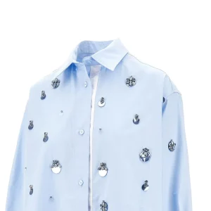Fashion Embroidered poplin shirt Shirts