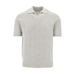 Hot English rib knitted polo shirt Knitwear