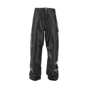 Fashion Faux leather 'Single Knee' pants Pants And Shorts