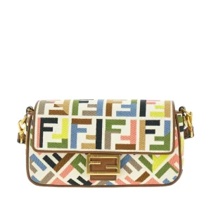 New FF canvas medium 'Baguette' bag Shoulder Bags