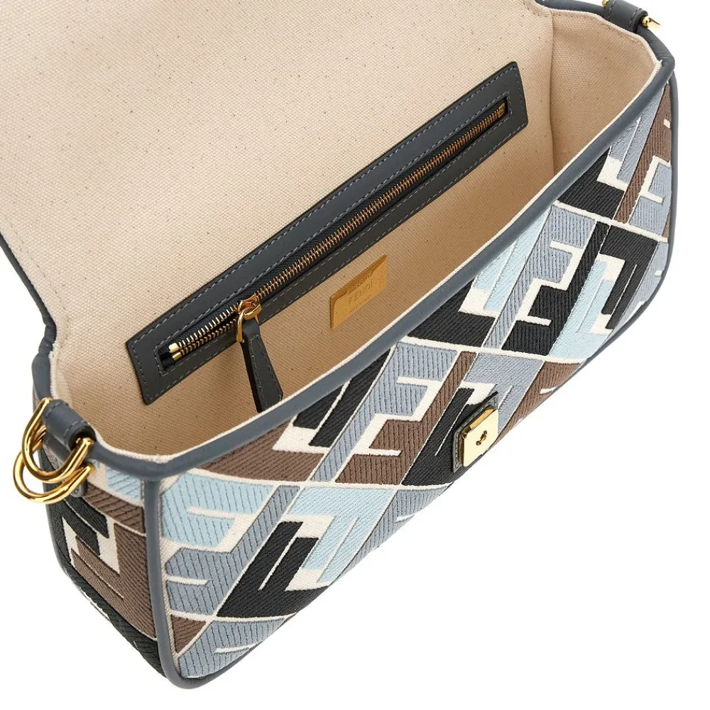 ff_canvas_medium_baguette_2-1.webp Hot FF canvas medium 'Baguette' bag Shoulder Bags