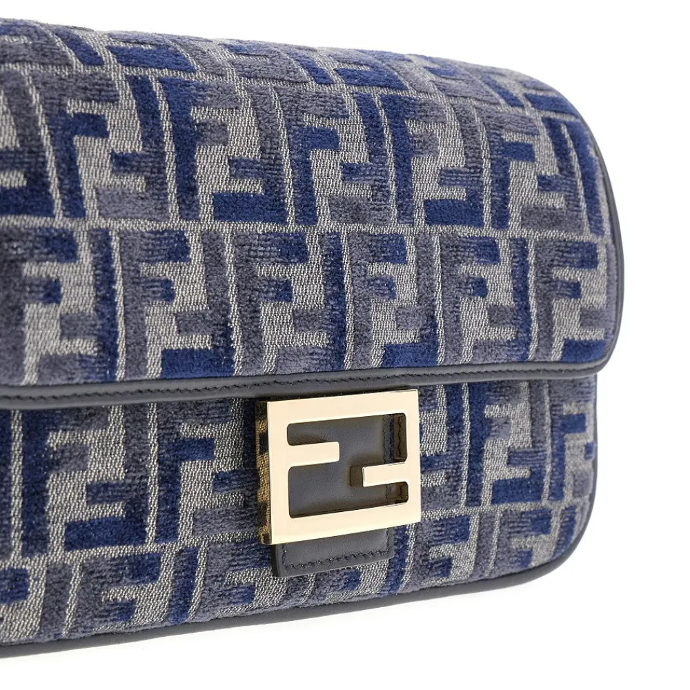 ff_chenille_baguette_bag_3.webp Sale FF chenille 'Baguette' bag Shoulder Bags