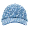 Discount FF jacquard denim baseball cap Hats And Gloves