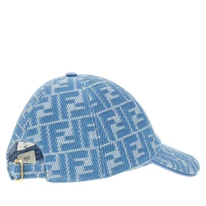 Discount FF jacquard denim baseball cap Hats And Gloves