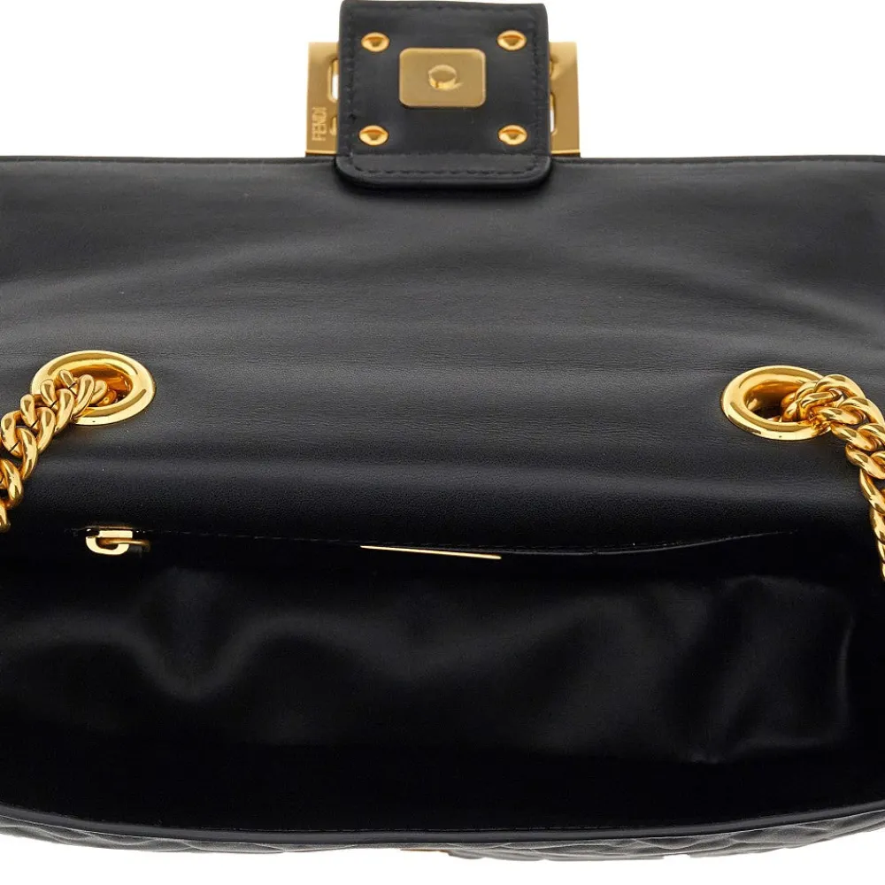 ff_nappa_leather_baguette_2.webp Discount FF nappa leather Baguette Chain Midi bag Shoulder Bags
