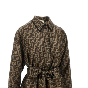 New FF silk mini shirt dress Dresses