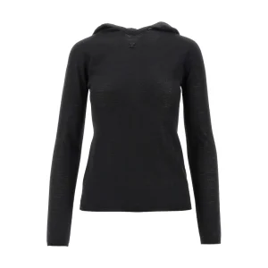 Outlet Fitted hooded sweater Knitwear