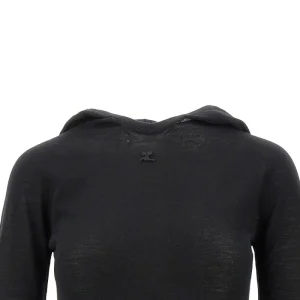 Outlet Fitted hooded sweater Knitwear