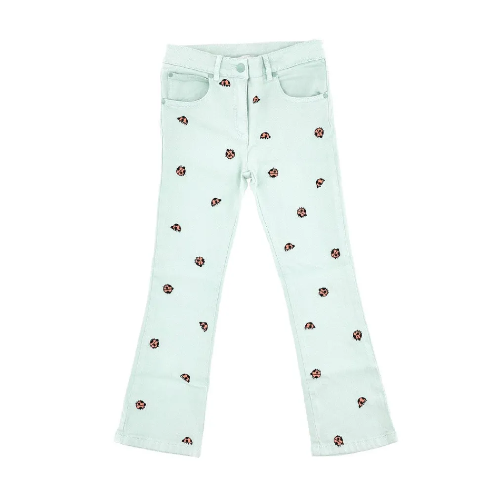 flared_jeans_with_embroid_0.webp New Flared jeans with embroidered ladybugs Kids Clothing