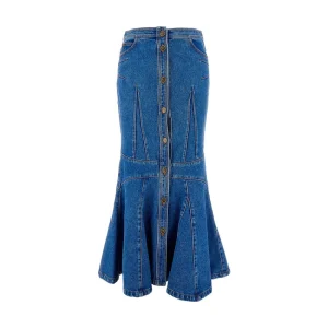 Sale Flared midi denim skirt Skirts