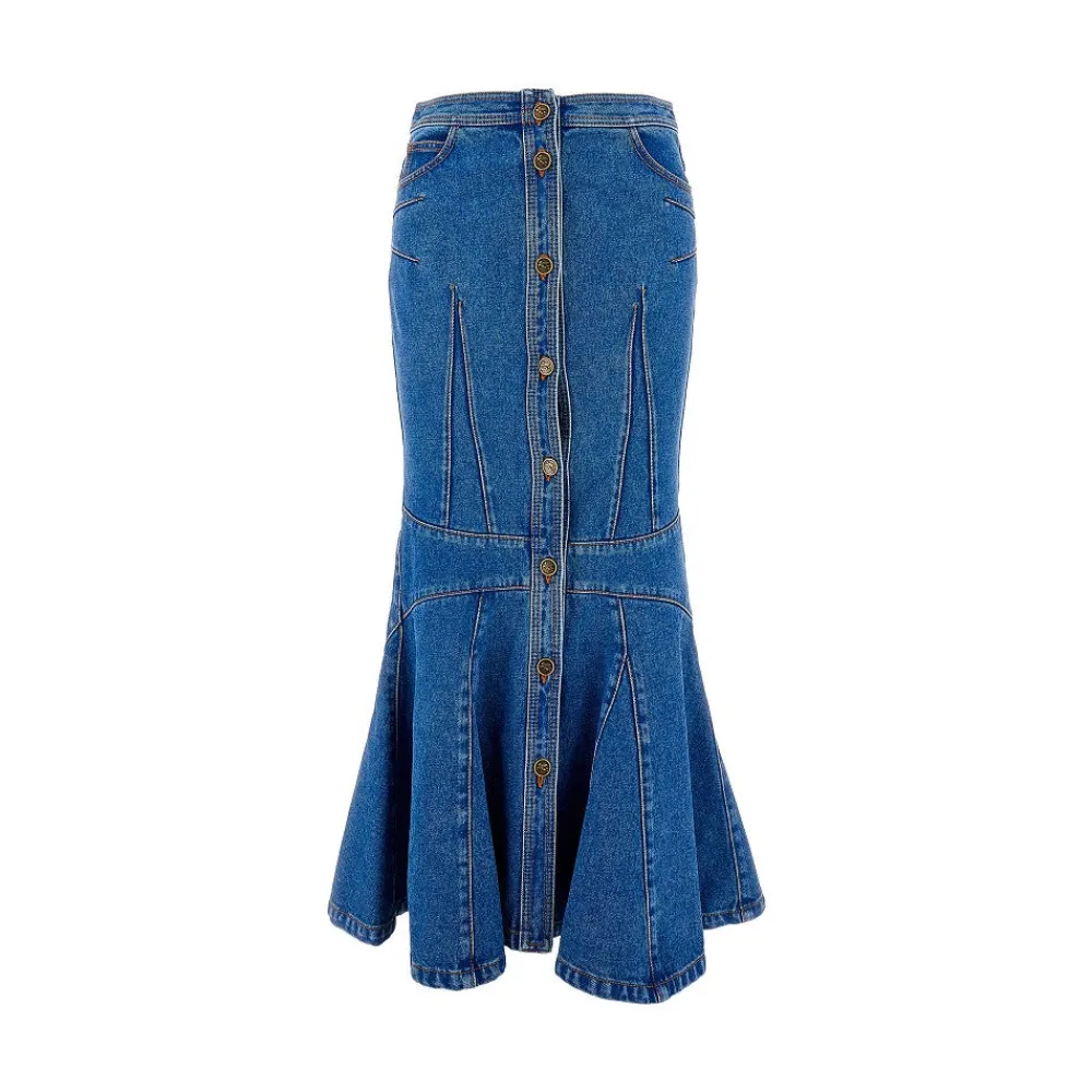 flared_midi_denim_skirt_0.webp Sale Flared midi denim skirt Skirts