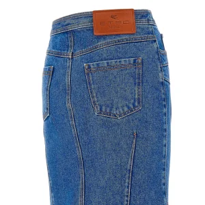 Sale Flared midi denim skirt Skirts
