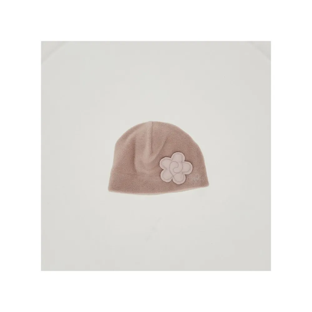 fleece_beanie_hat_with_fl_0.webp Outlet Fleece beanie hat with flower patch Kids Accessories
