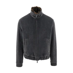 Sale Flocked cotton blouson jacket Jackets