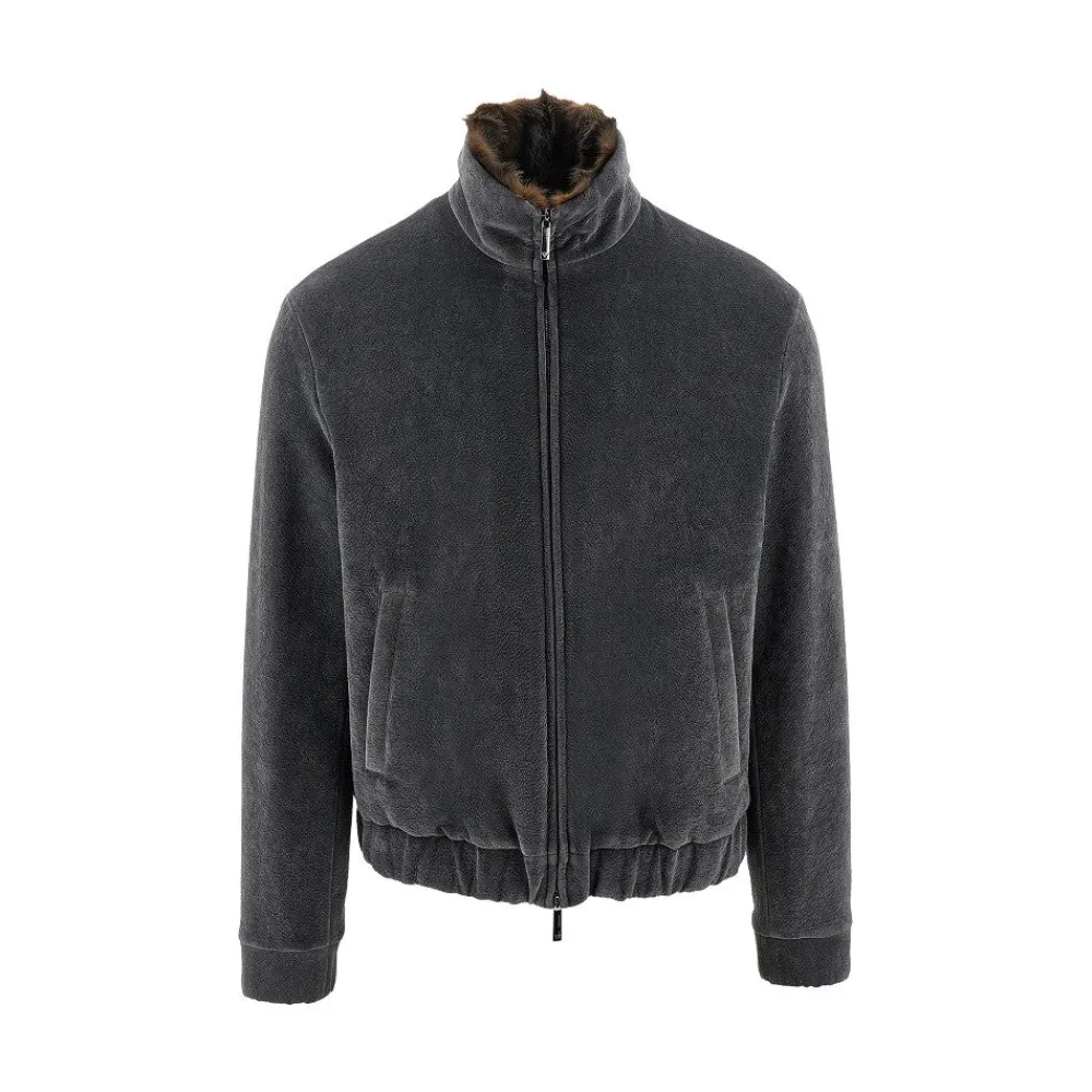 flocked_cotton_blouson_ja_0.webp Sale Flocked cotton blouson jacket Jackets