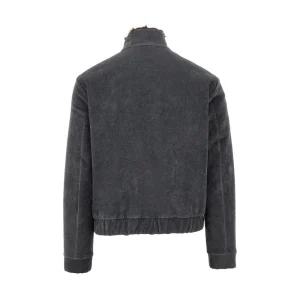 Sale Flocked cotton blouson jacket Jackets