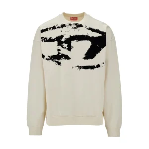 New Flocked Oval D logo crewneck swetshirt Sweatshirts