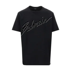 Outlet Flocked signature T-shirt T-Shirts And Polo Shirts