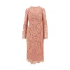 Clearance Floral cordonetto lace midi dress Dresses