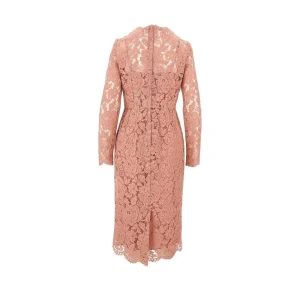 Clearance Floral cordonetto lace midi dress Dresses