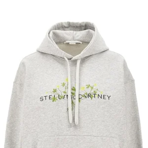 Outlet Floral embroidery mélange hoodie Sweatshirts